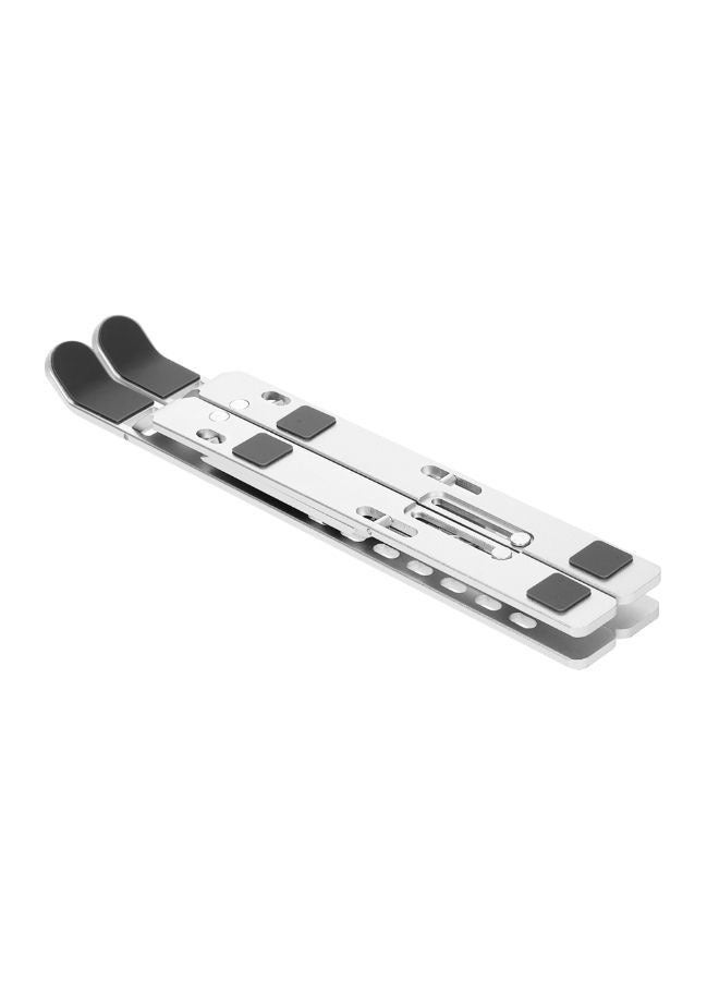 7-Level Adjustable Aluminum Alloy Foldable Laptop Stand Silver - Image 3