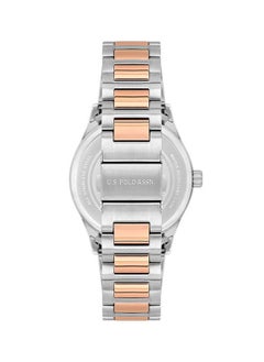 U.S. Polo Assn. U.S. Polo Assn. Fundamental 42mm Men's Watch with Bold Blue Dial and Two-Tone Rose Gold & Silver Bracelet - Effortless Style Meets Functionality  - Image 3