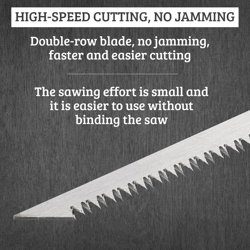 Wipsor منشار يدوي للأشجار وقطع الفروع - مناشير تقليم بشفرة فولاذية SK5 لقص دقيق وسلس - مناشير يدوية للتخييم، البستنة، الخشب، التنزه، تنسيق الحدائق والنجارة - منشار محمول 1 قطعة - Image 2