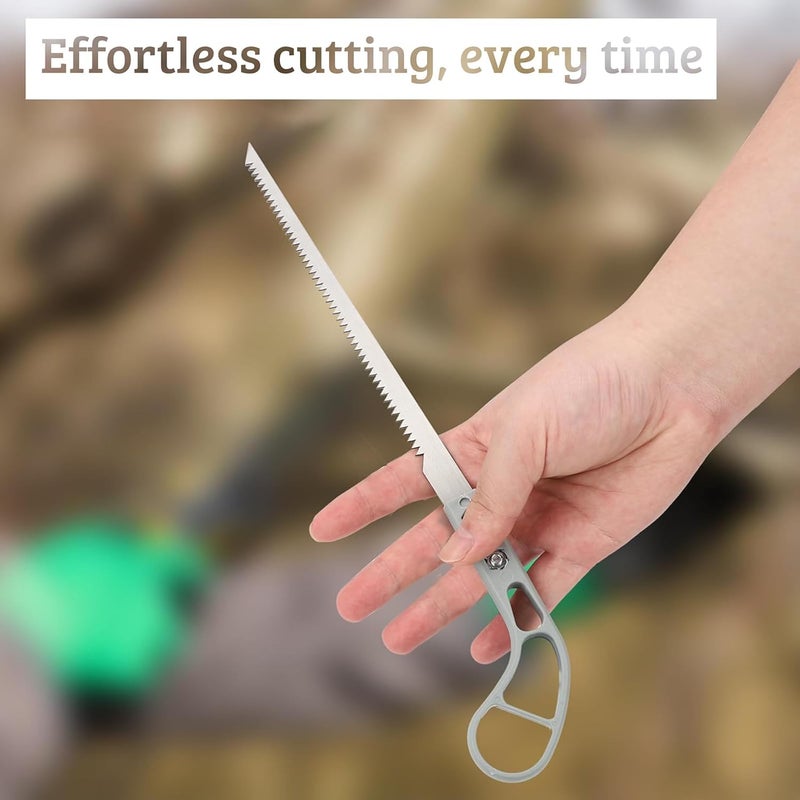 Wipsor منشار يدوي للأشجار وقطع الفروع - مناشير تقليم بشفرة فولاذية SK5 لقص دقيق وسلس - مناشير يدوية للتخييم، البستنة، الخشب، التنزه، تنسيق الحدائق والنجارة - منشار محمول 1 قطعة - Image 5