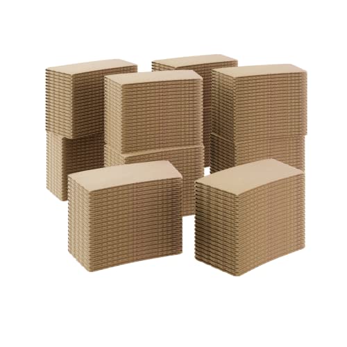 Homelance Sleeves Coffee 200 Pcs Corrugated Brown Kraft Paper Cups Sleeves Fit 12oz 16oz 20oz 22oz 24oz Cups Recyclable Disposable Perfect for Hot Drinks in Cafes Offices PACK OF 200