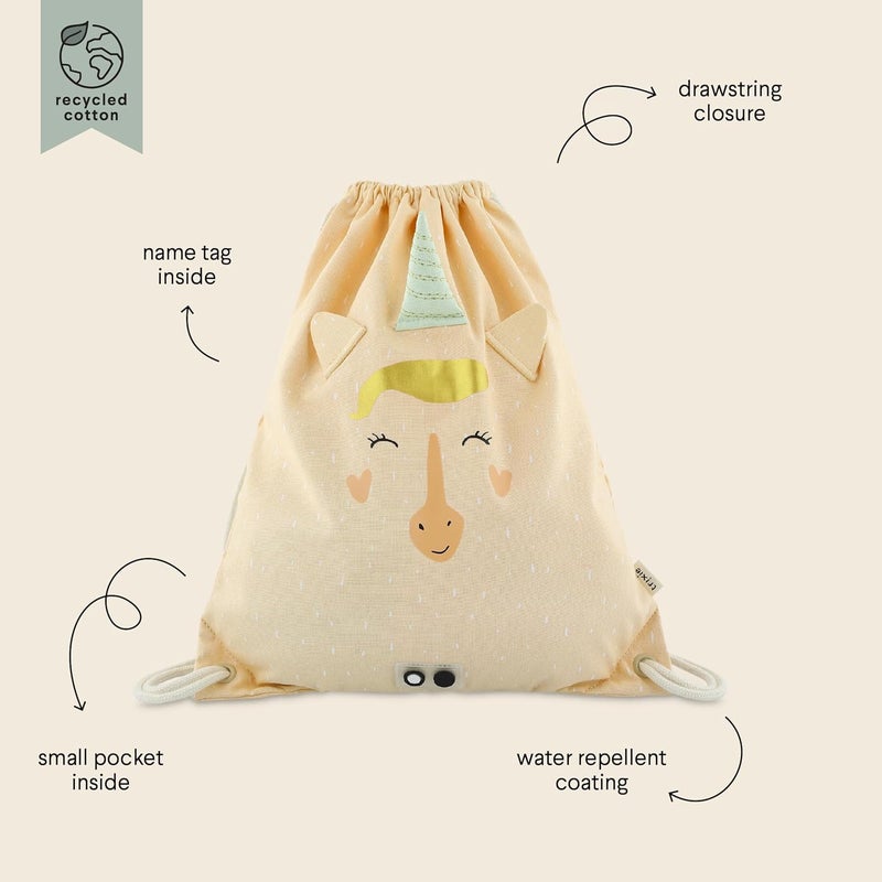 Trixie Mrs. Unicorn Cloth Sack - Drawstring Backpack for Kids - Image 3