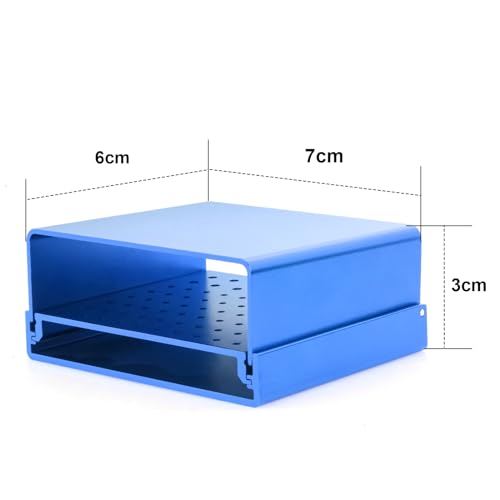 Kurtvenid 76 Holes Burs Holder Block Cleaning Stand Autoclave Case Bur Box Aluminium Alloy Organizer (Blue) - Image 4