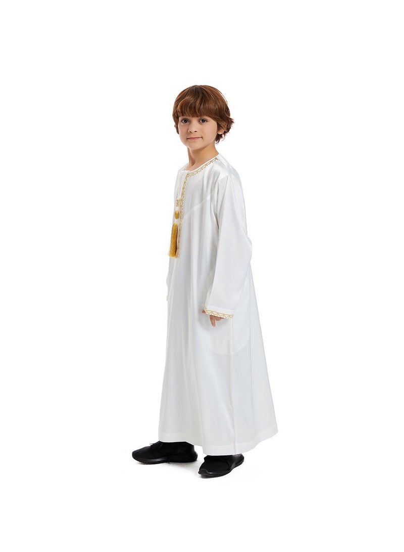 Teen Boys Long Robe with Tassel, Medieval Costume Cape, Kids Long Gown Outerwear for Cosplay Party  Stage Performance - Image 4