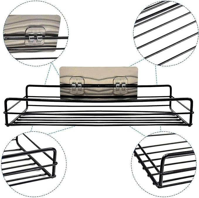 Shelf Adhesive Bathroom Shelf | Wall Rack | Kitchen Storage| Without Drill Installation | wash Basin Organiser Rust Resistant (1)  - Image 4