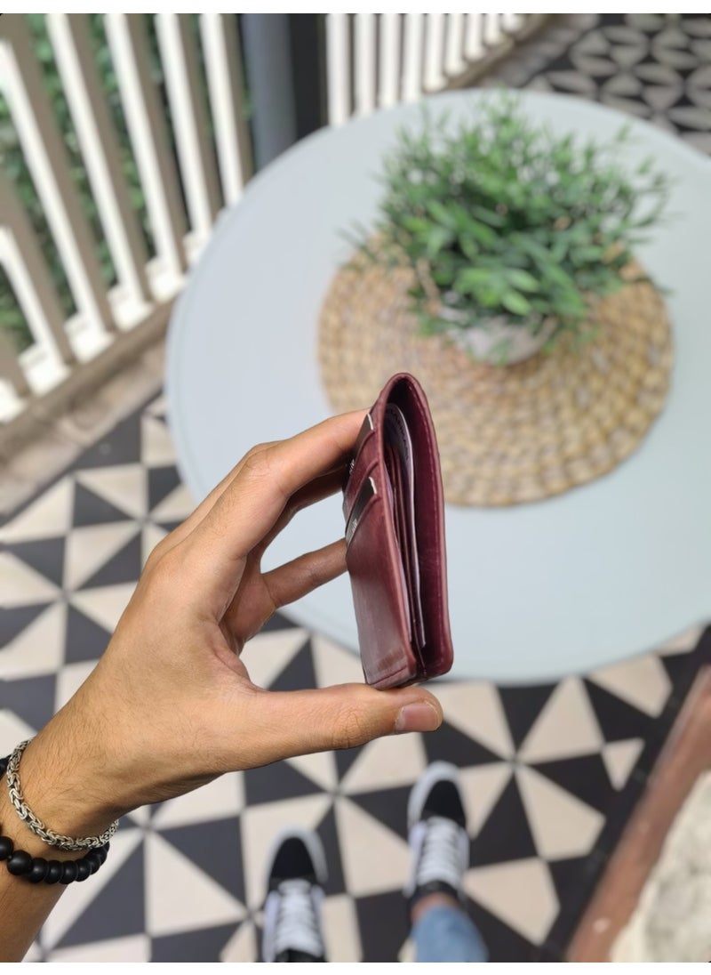 VISSO - 657 Calfskin Magnetic Men's Women's Card Holder Bag Wallet Stylish Hand Bag - Image 1