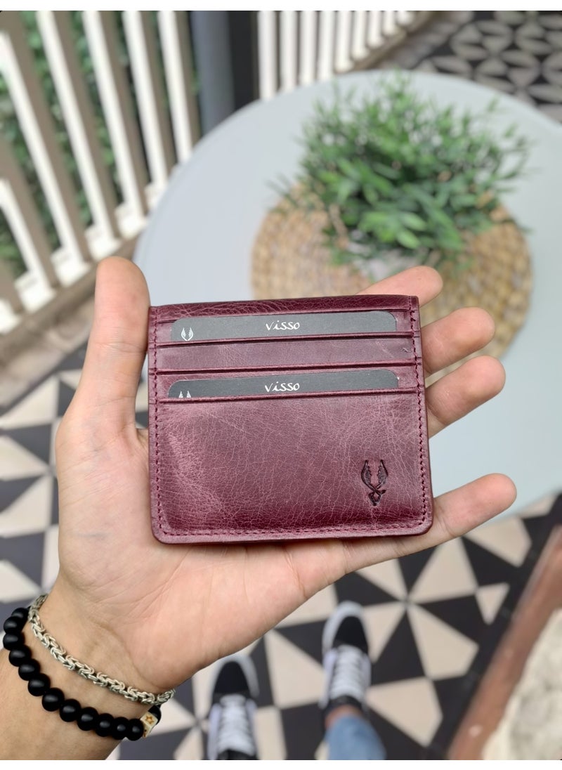 VISSO - 657 Calfskin Magnetic Men's Women's Card Holder Bag Wallet Stylish Hand Bag - Image 1