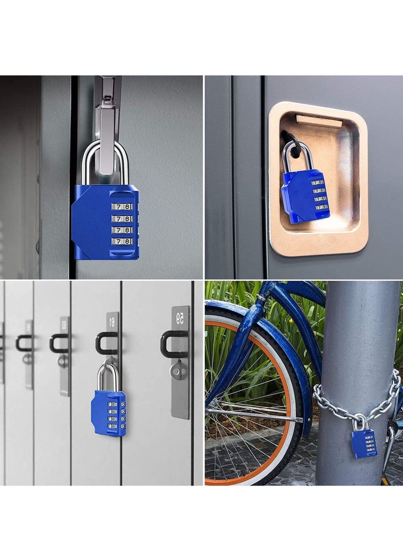4-Digit Combination Password Padlock Blue