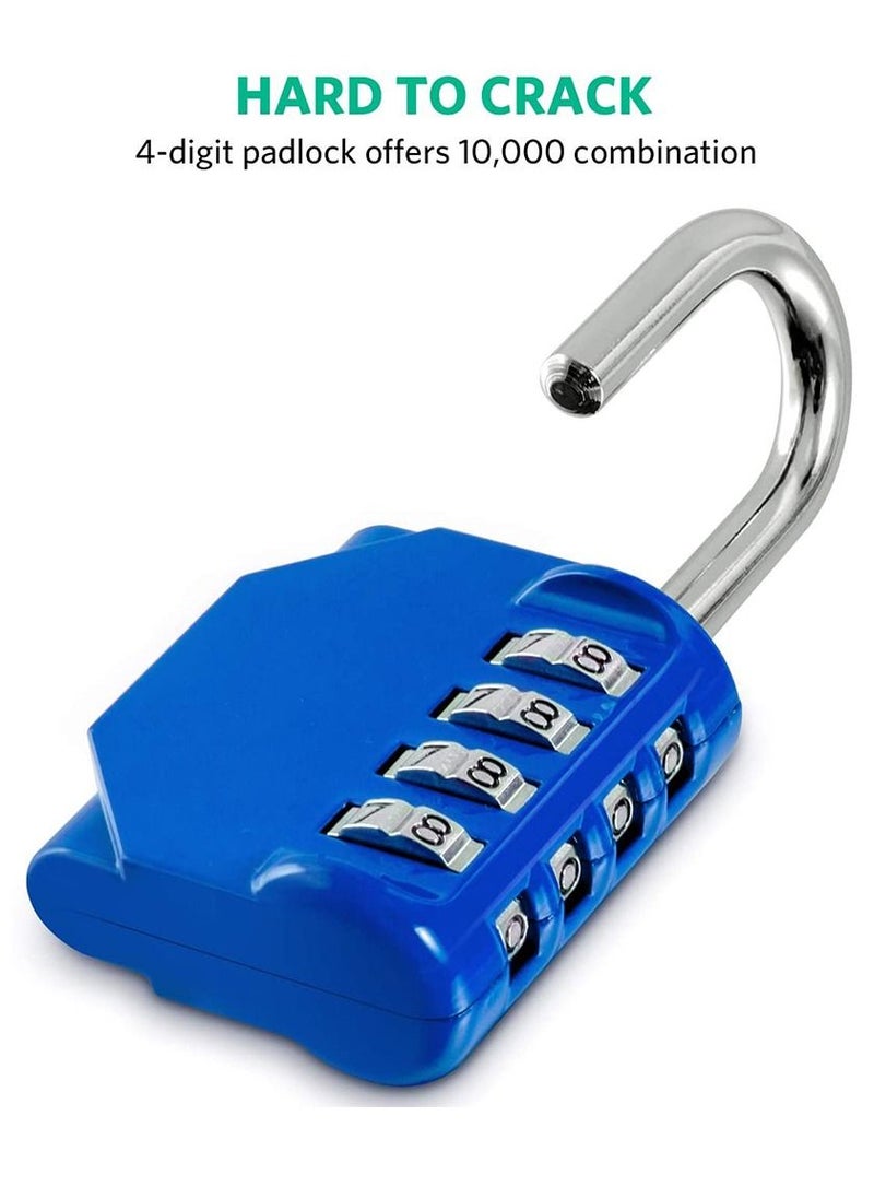 4-Digit Combination Password Padlock Blue