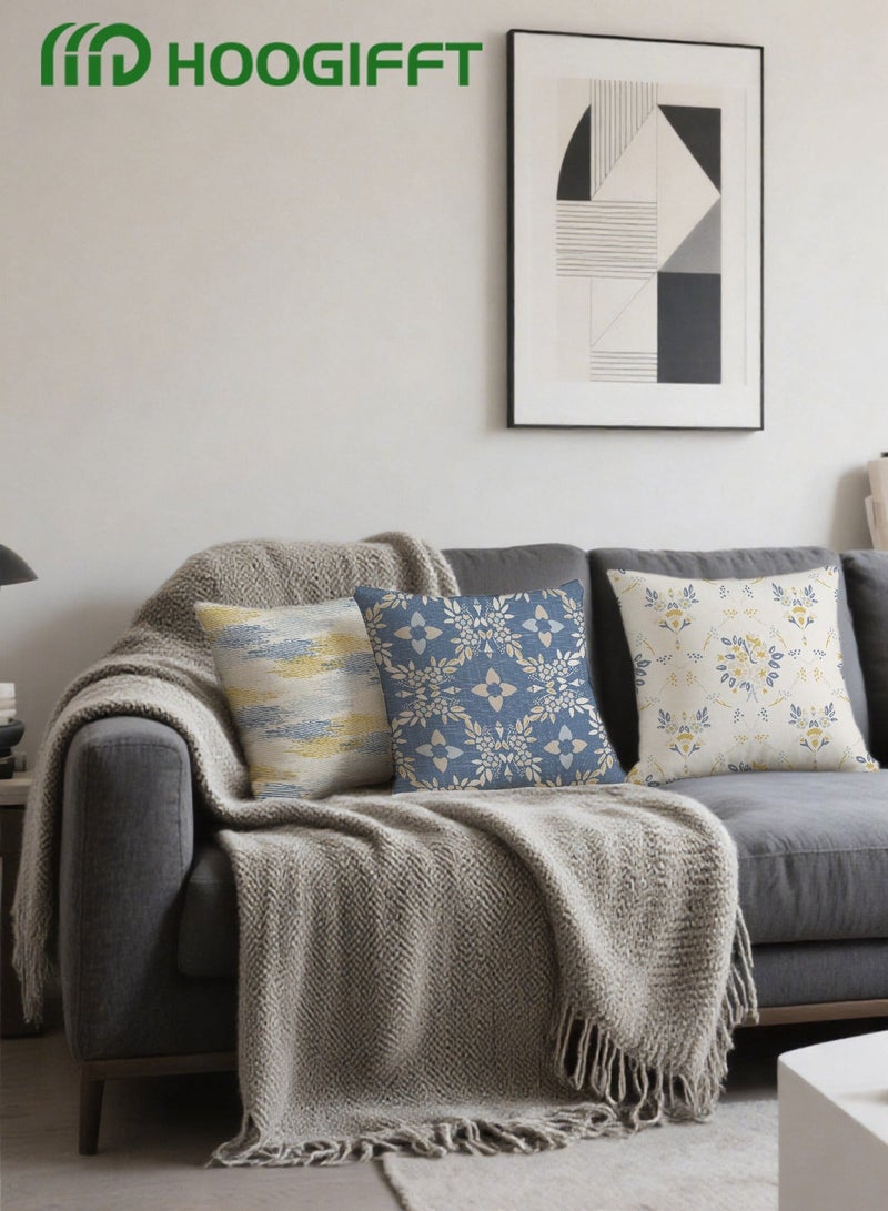 HOOGIFFT Pillow Covers Set of 4, Throw Pillow Cover, Modern style Cushion Covers 45cm x 45cm,For Living Room Sofa Couch Bed Pillowcases 18x18 inches（Double sided pattern） - Image 3