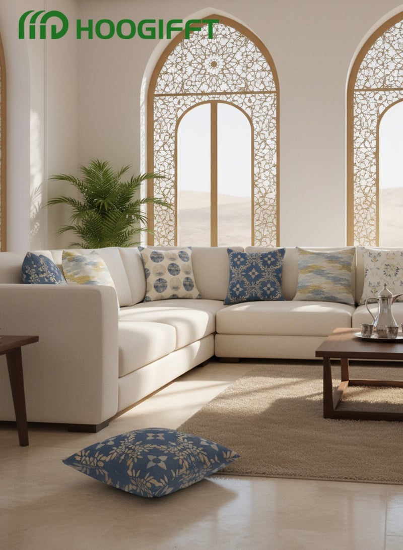 HOOGIFFT Pillow Covers Set of 4, Throw Pillow Cover, Modern style Cushion Covers 45cm x 45cm,For Living Room Sofa Couch Bed Pillowcases 18x18 inches（Double sided pattern） - Image 2