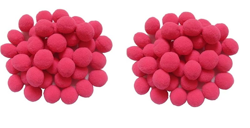morel MOREL MERUN POM POM Balls, 20 MM, Used in Jewellery & TORAN Making, Macrame Art & Craft , Decorations, Bag, Dresses, School Projects, Christmas, DIY, ETC (Pack of 100)  - Image 1