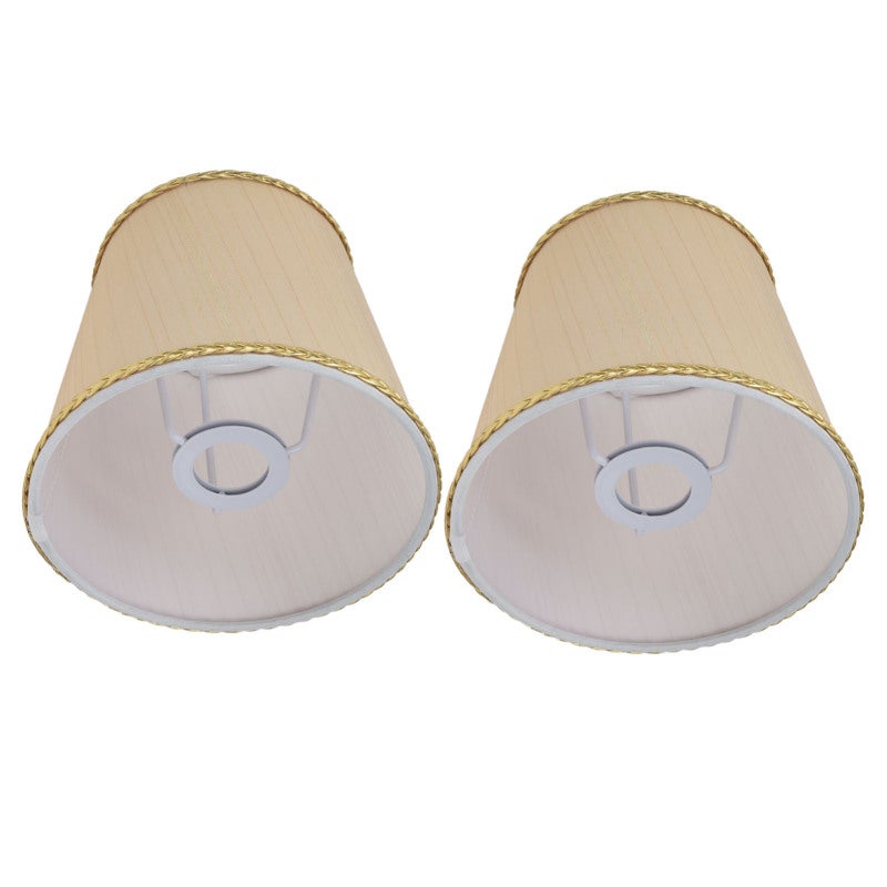Fabric Lampshade: Beige E14 Small Lamp Shade - Wear Resistant Silky Fabric With Soft Glare-Free Light for Bedroom, Hall, Study, Hotel, Studio Table Lamp, Floor Lamp, Chandelier, Wall Lamp - Image 3
