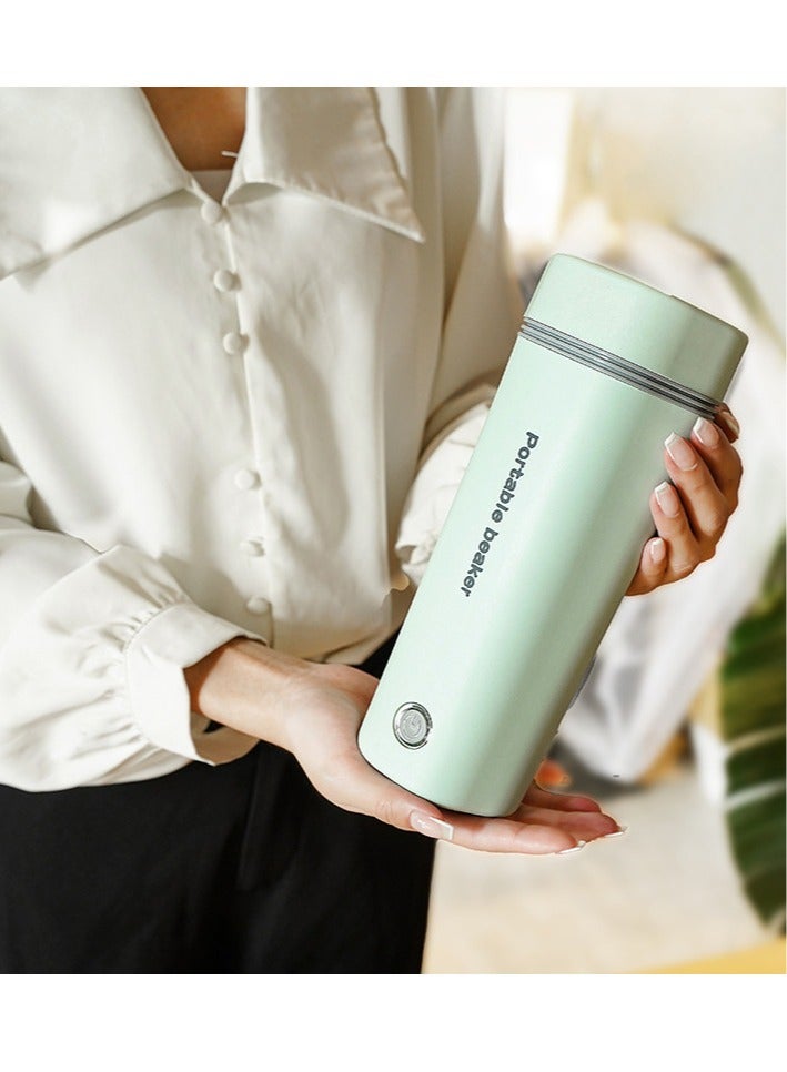 Portable Electric Kettle Stainless Steel Liner Travel Electric Cup Home Mini Heating Teapot Fast Cooking Single Cup Water Heater Green - Image 3