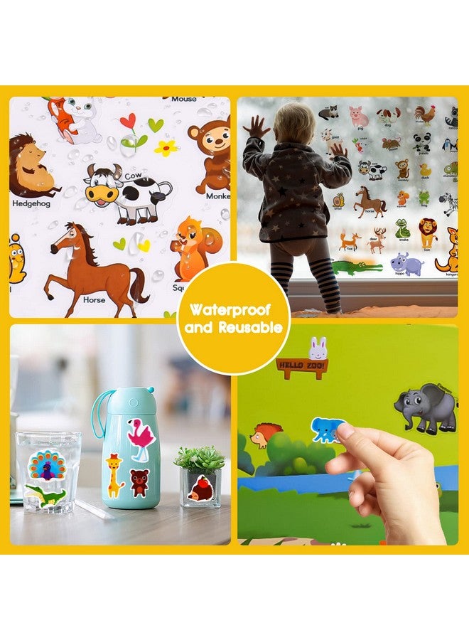 ASTARON 88 Pcs Animal Themed Puffy Sticker Book For Kids Toddlers Reusable Animal Jelly Sticker Book For Travel - Image 5