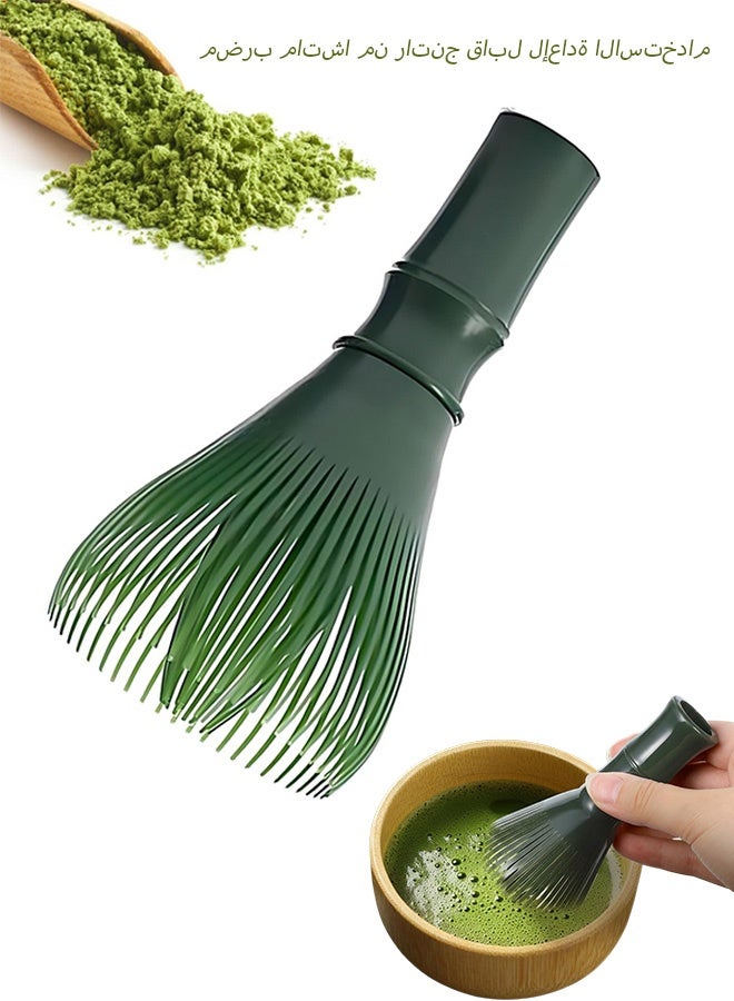 Reusable Resin Matcha Whisk,Easy Clean Chasen Style Matcha Mixing Stirring Tool for Japanese Matcha Green Tea Making Home Kitchen Tea Ceremony Café Cake Dessert Baking Use - Image 1