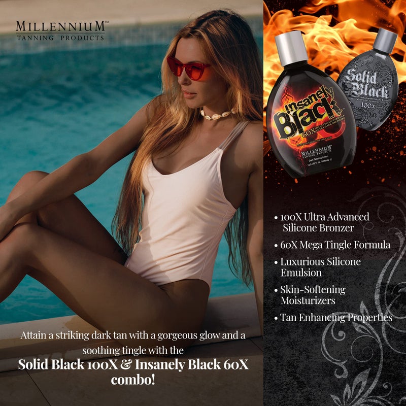 Millennium Tanning Products, Solid Black 100x (13.5 oz) and Insanely Black 60x (13.5 oz) - Image 3