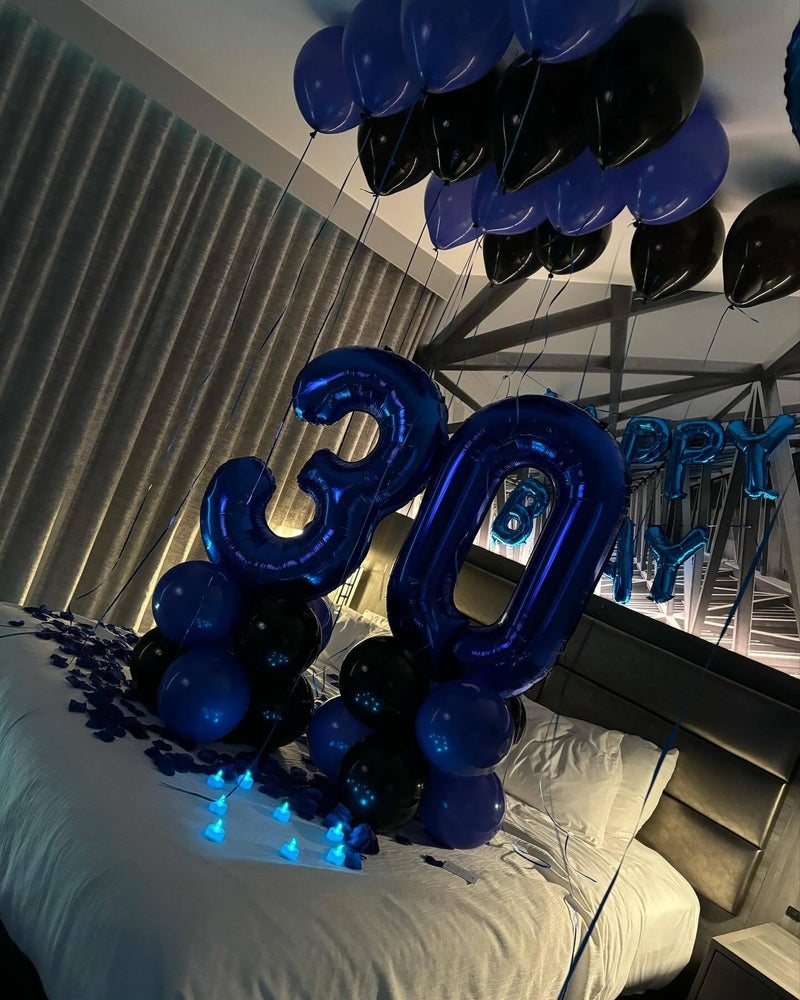 IWERP Night Blue Number 1 Balloon 40 Inch, 1st Birthday Balloon for Baby Boy Girl Toddler First Birthday Decorations, Shiny Night Blue Party Supplies - Image 3