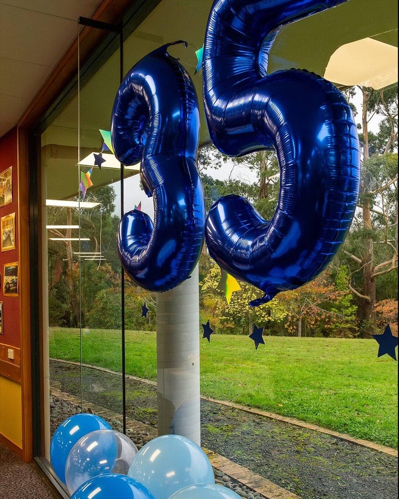 IWERP Night Blue Number 1 Balloon 40 Inch, 1st Birthday Balloon for Baby Boy Girl Toddler First Birthday Decorations, Shiny Night Blue Party Supplies - Image 2