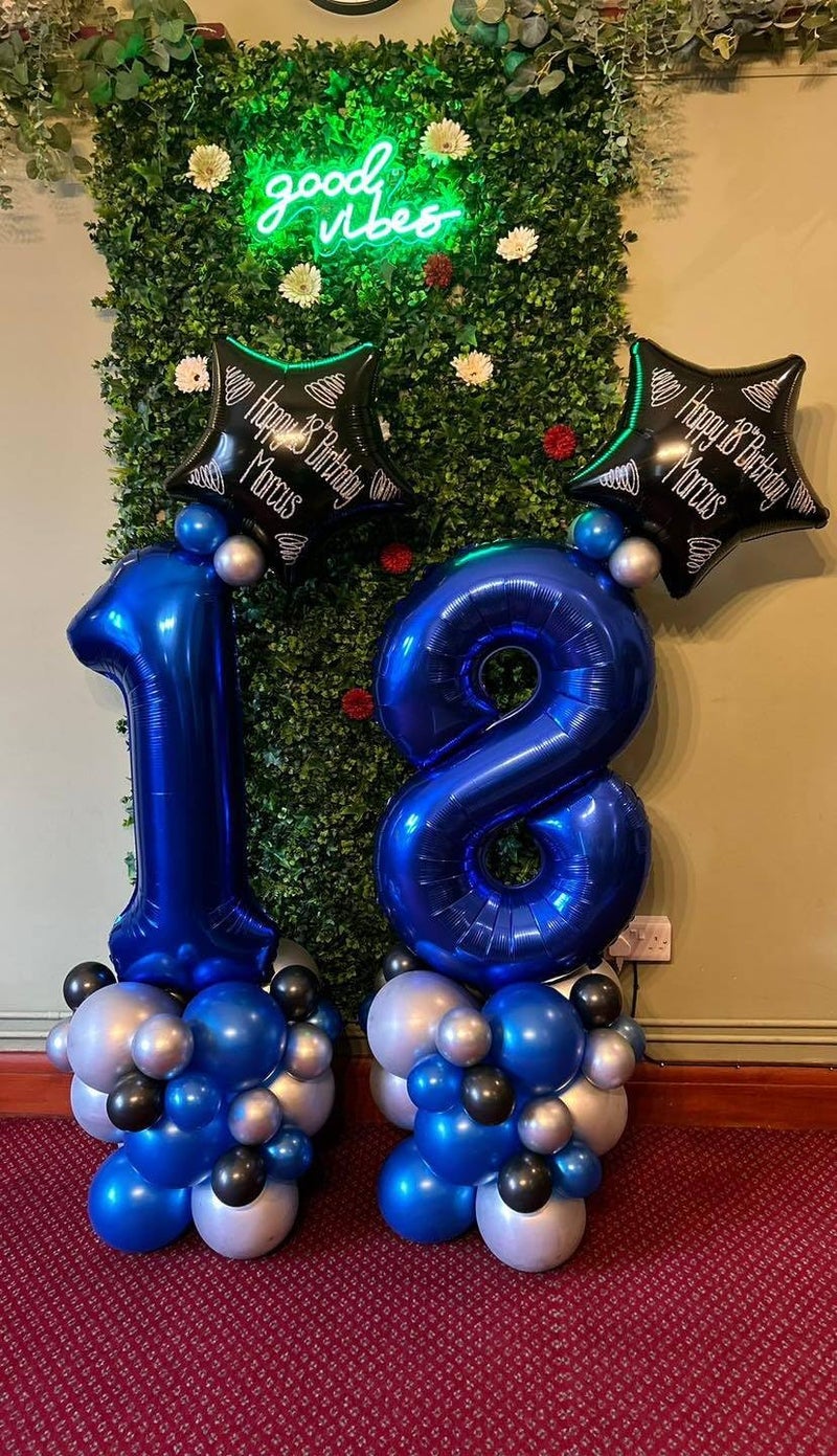 IWERP Night Blue Number 1 Balloon 40 Inch, 1st Birthday Balloon for Baby Boy Girl Toddler First Birthday Decorations, Shiny Night Blue Party Supplies - Image 4