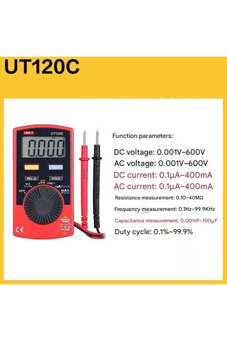 UniT UNI-T UT120C Pocket Size Digital Multimeter AC/DC Current Test Function REL Relative Measurement - Image 3