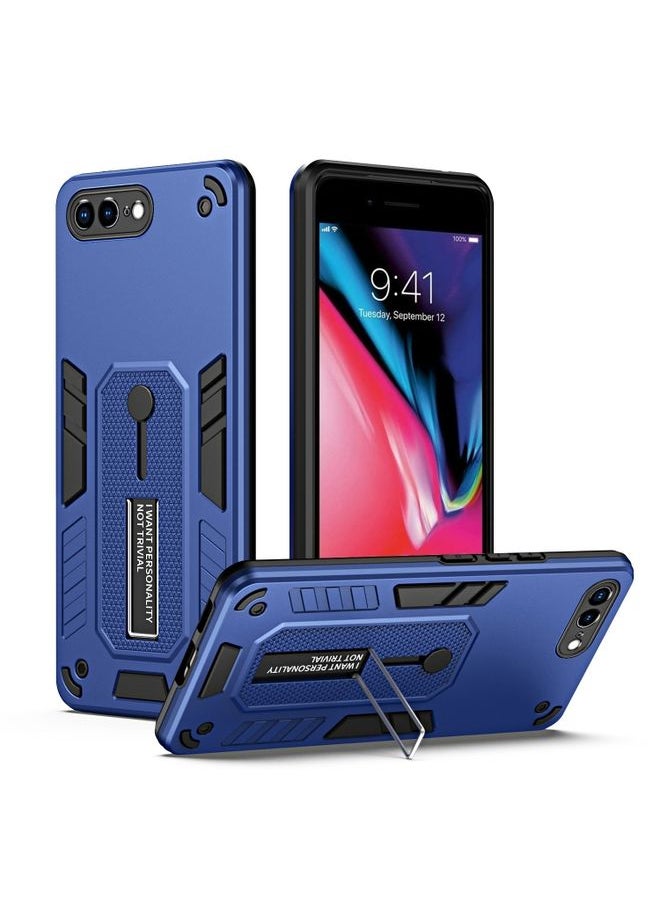 Generic Case Cover For iPhone 7 Plus / 8 Plus Variety Brave Armor Finger Loop Holder Phone Case Blue 