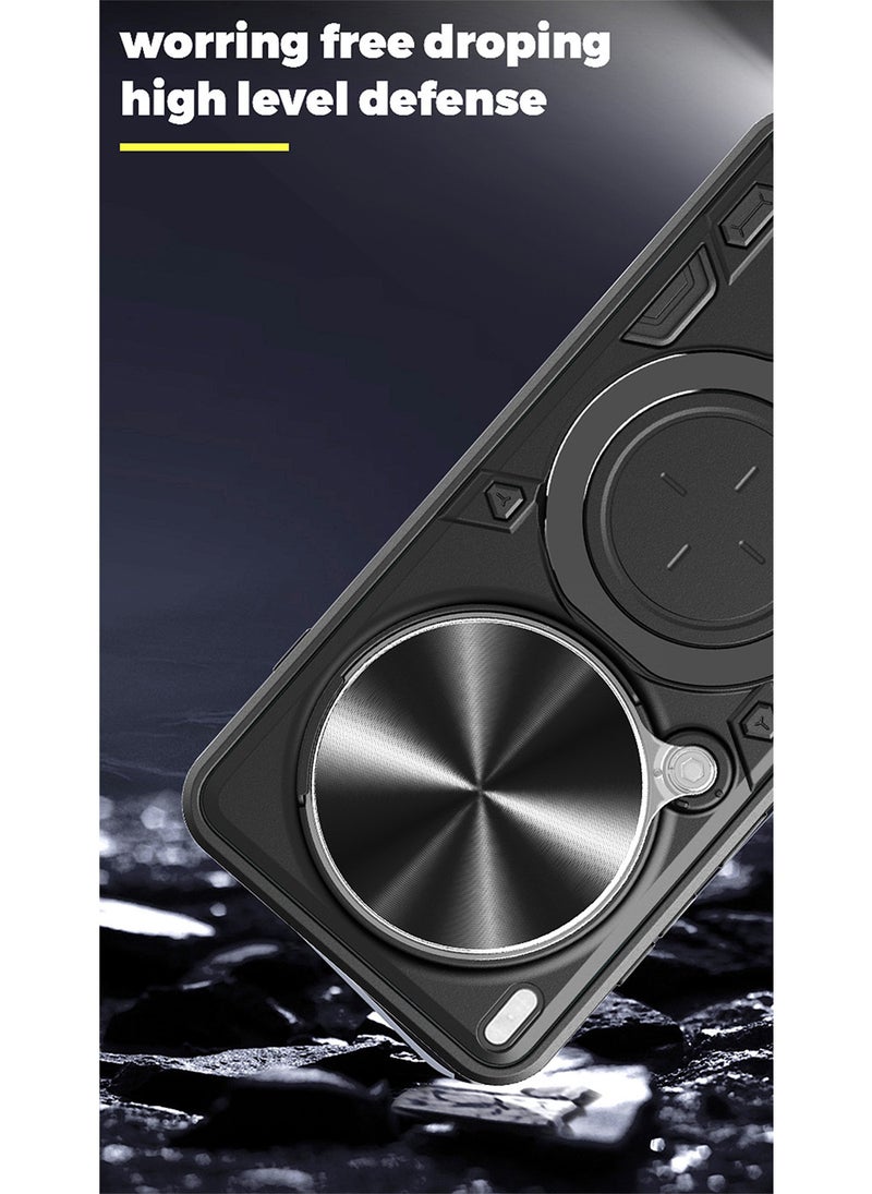 Phone Case for VIVO X300 Pro 5G with Camera Cover and Ring Holder, Hard Back + Soft Edge Shockproof Protective Cover - Image 5