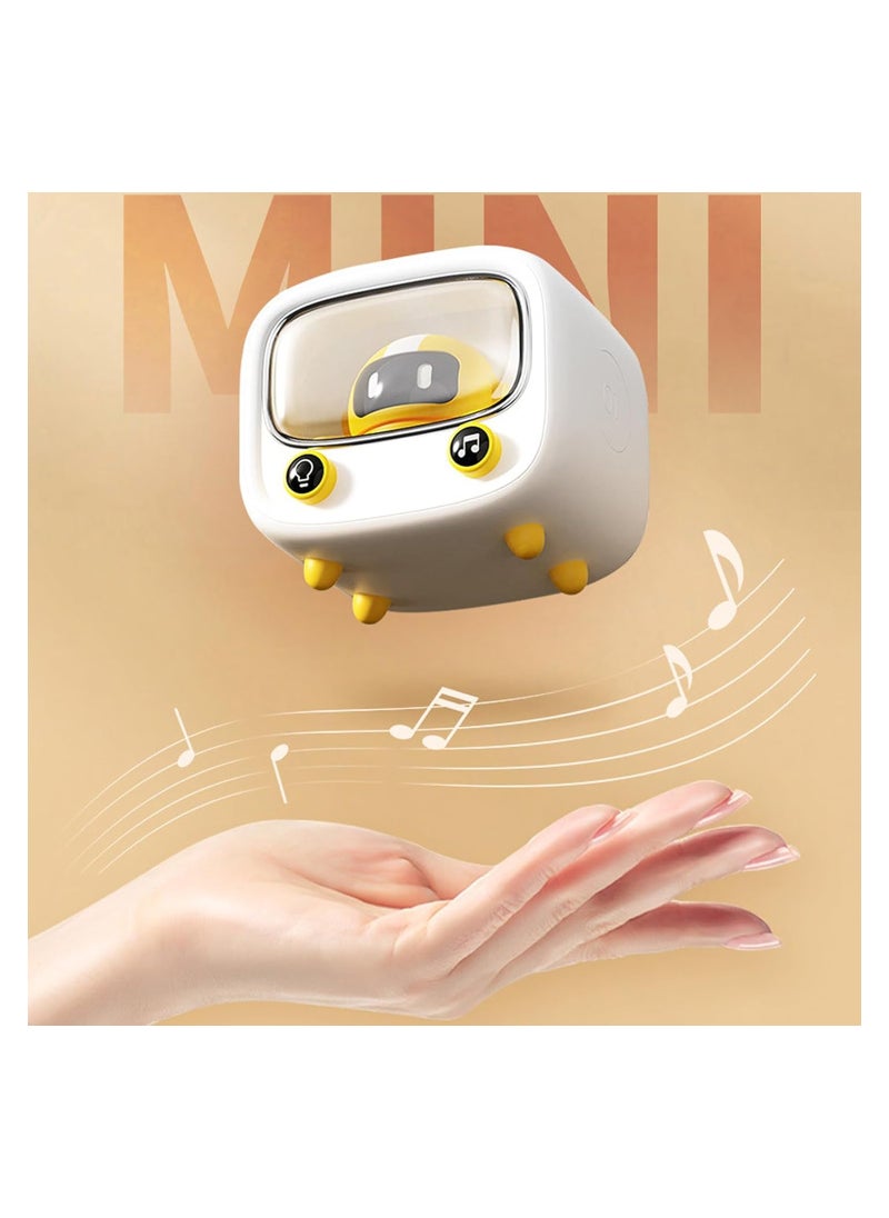 SYOSI - Wireless Bluetooth Speaker, Cartoon Bluetooth Speaker with Night Light, Cute Robot, Portable Mini Wireless Bluetooth Speaker, for Kids with Loud Volume Bluetooth 5.0 for Bedroom Home Office - Image 1