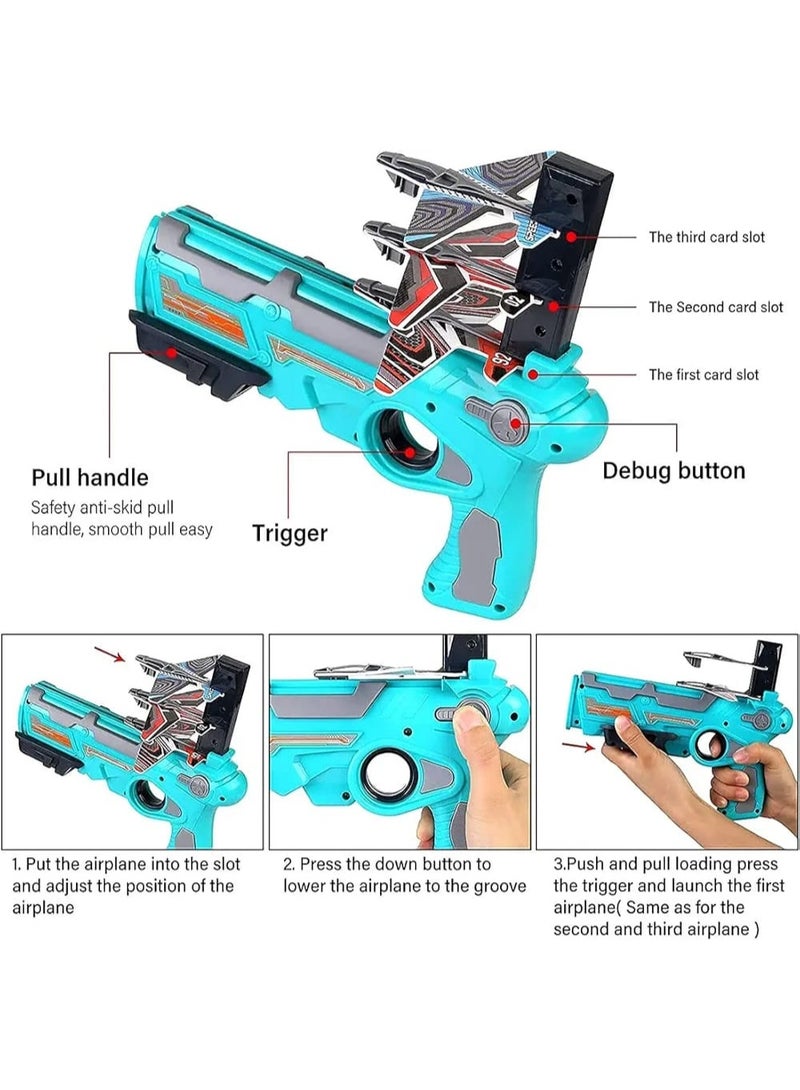 Air Battle Continuous Launch Plane Toy – Hand-Throw Glider Jet with Shooter Launcher – Outdoor Flying Toy for Kids – Durable Foam Aircraft for Boys & Girls Ages 3+ – Safe & Fun Airplane Game Set - Image 3