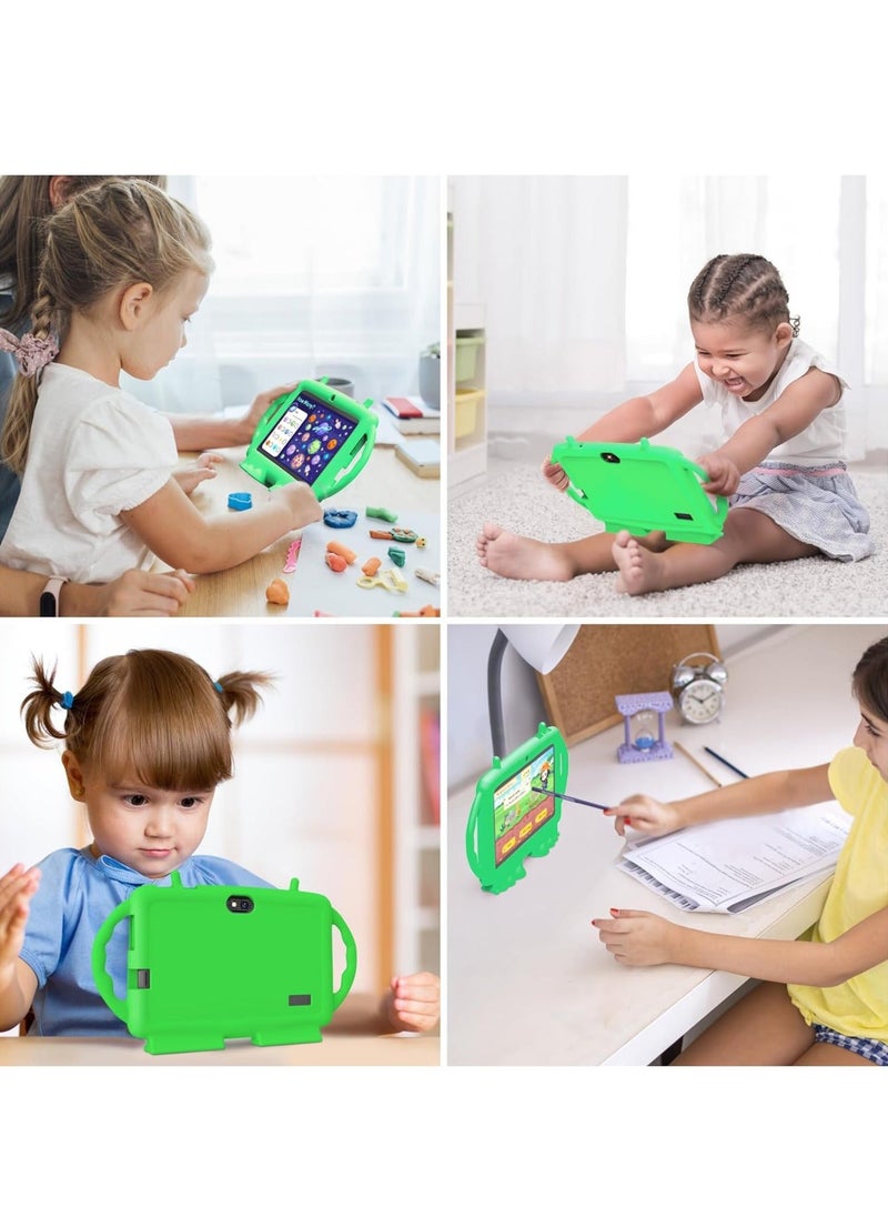 Generic - Kids Tablet, 7-inch Android 11 Tablet for Kids, 2GB + 32GB, Toddler Tablet with Bluetooth, WiFi, Parental Control, Dual Camera, GMS, Shockproof Case, Kids App Pre-Installed (Green) - Image 1