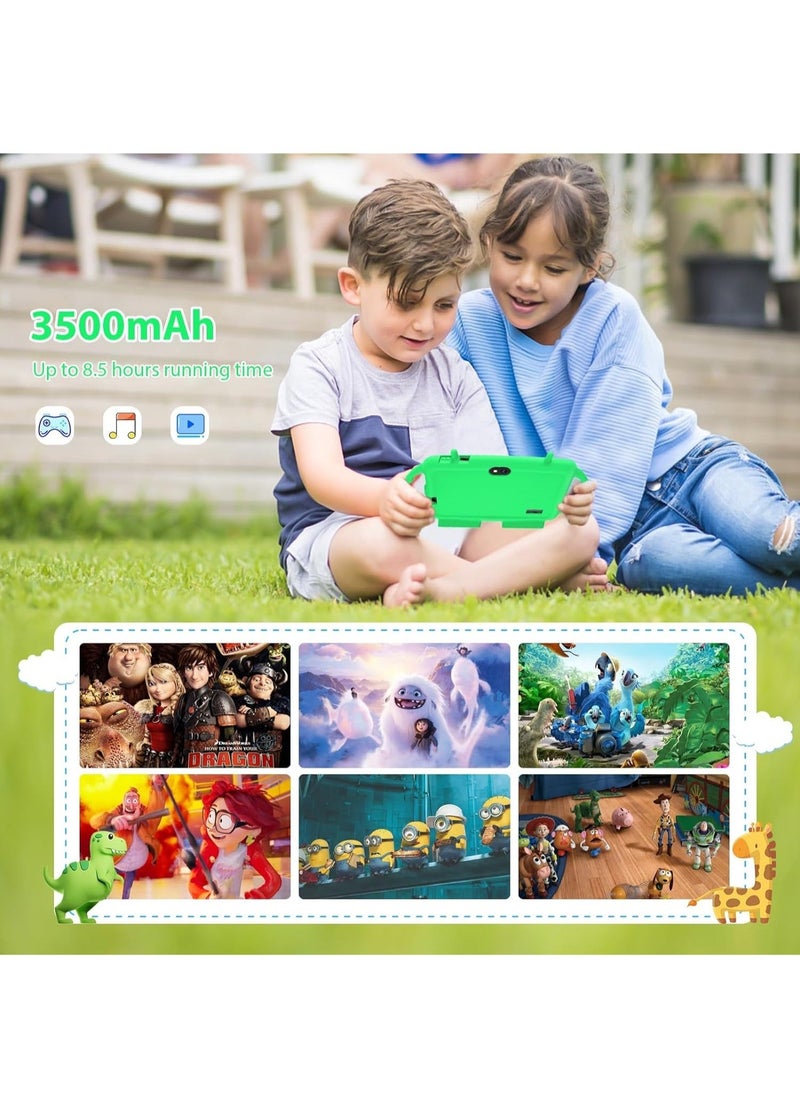 Generic - Kids Tablet, 7-inch Android 11 Tablet for Kids, 2GB + 32GB, Toddler Tablet with Bluetooth, WiFi, Parental Control, Dual Camera, GMS, Shockproof Case, Kids App Pre-Installed (Green) - Image 1