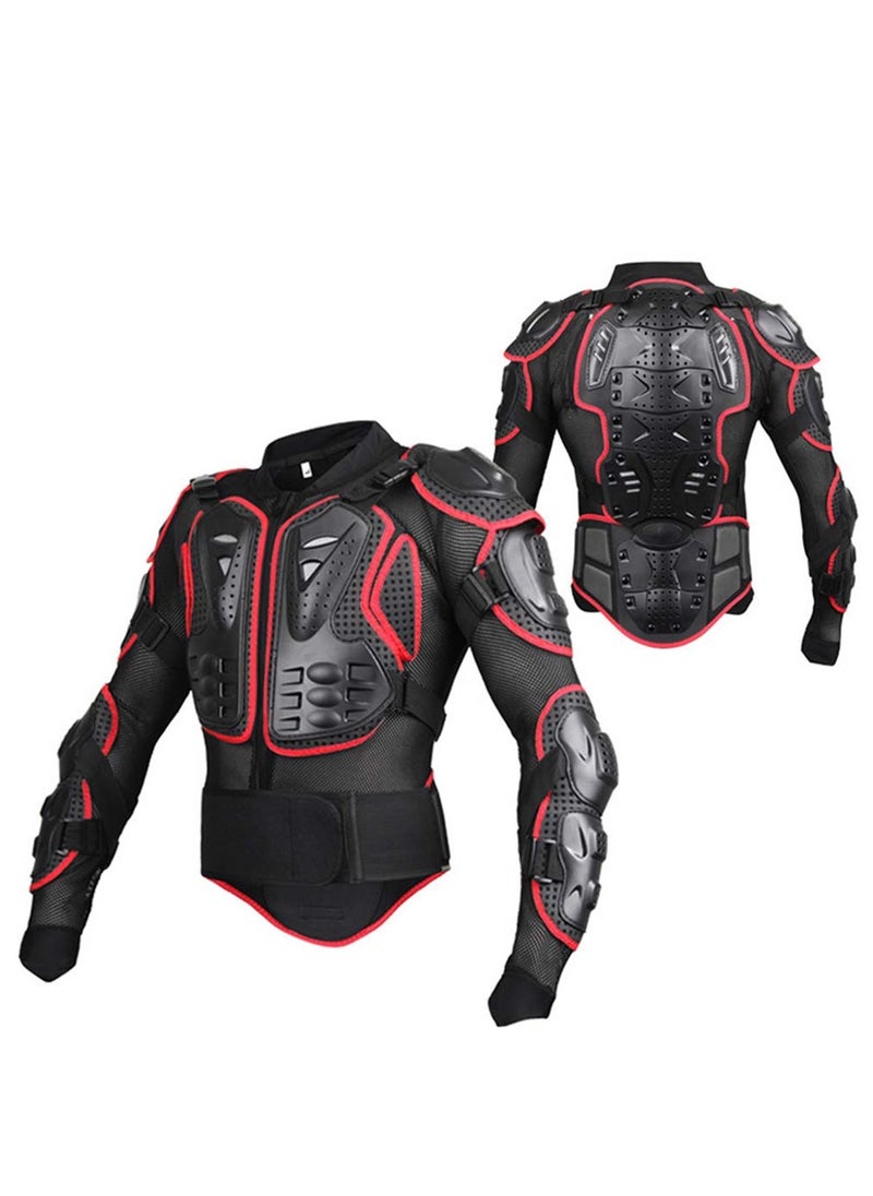 Arabest - motorcycle safety jacket, Motorcycle Protective Jacket, Adjustable Riding Jacket Armor, Spine Chest Protection Gear for Dirt Bike Skiing Cycling Motorcycle(Red) - Image 1