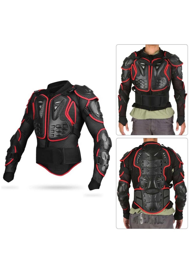 Arabest - motorcycle safety jacket, Motorcycle Protective Jacket, Adjustable Riding Jacket Armor, Spine Chest Protection Gear for Dirt Bike Skiing Cycling Motorcycle(Red) - Image 1