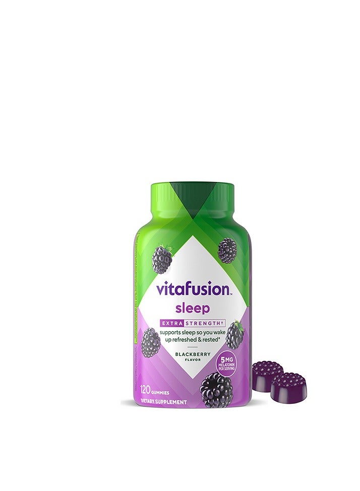 Vitafusion Extra Strength Natural Blackberry Flavor Melatonin - 120 Gummies
