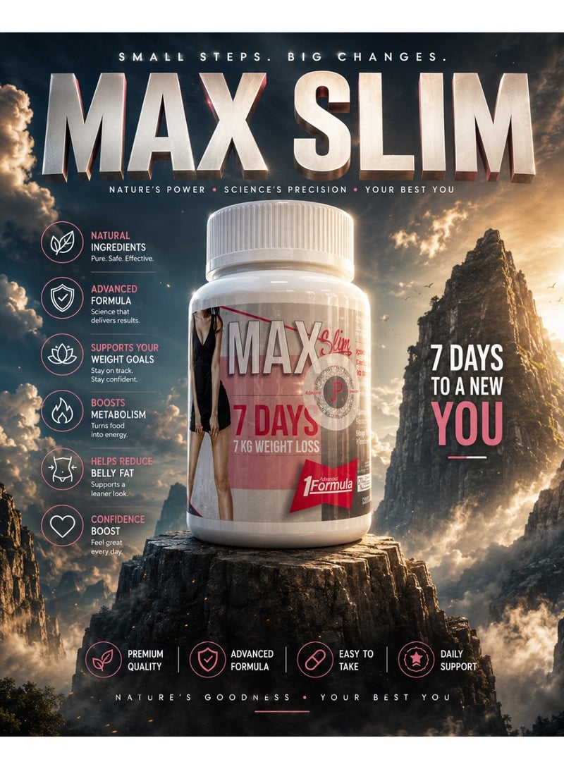 MAX Slim Dietary Supplement Capsules | 60 Capsules - Image 3