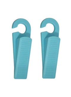 EZ Life Door Stopper Set Of 2 Child Safety Baby Proofing Plastic Blue  - Image 2