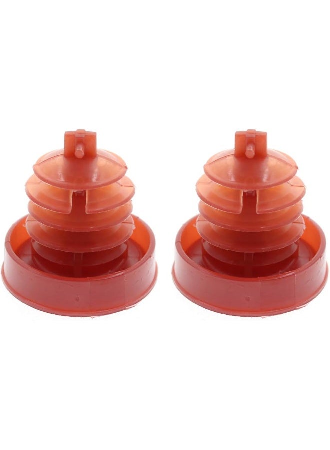 AUTOKAY AUTOKAY Hydraulic Power Steering Pump Red Reservoir Cap Plug Cover Fit for Honda for Acura (Pack of 2)  - Image 1