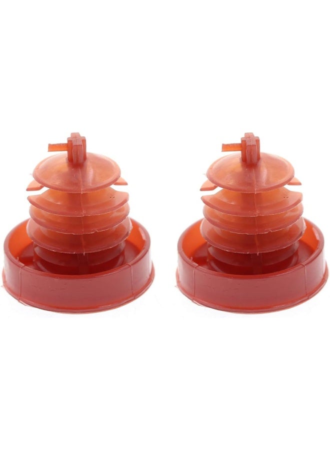 AUTOKAY AUTOKAY Hydraulic Power Steering Pump Red Reservoir Cap Plug Cover Fit for Honda for Acura (Pack of 2)  - Image 2