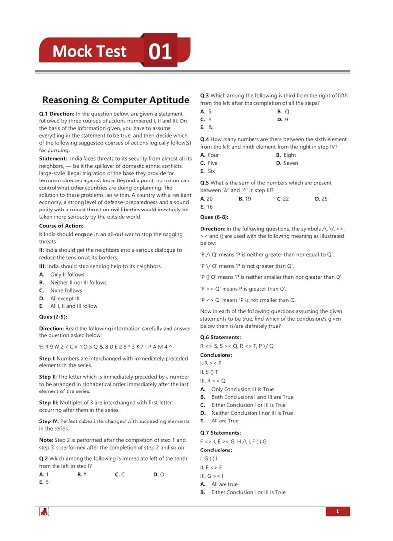 SBI PO Mains Exam 2024 : Probationary Officer (English Edition) - 8 Full Length Mock Tests (1200 Solved Questions) with Free Access to Online Tests  - Image 4