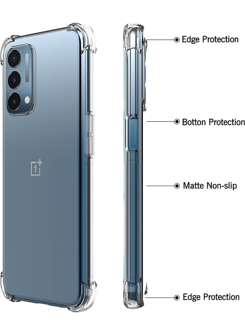 OnePlus Nord N200 5G Cover Clear Back Air Cushion Soft Silicone Shockproof Anti-Scratch Protective Bumper Shell Corner for OnePlus Nord N200 5G - Image 2