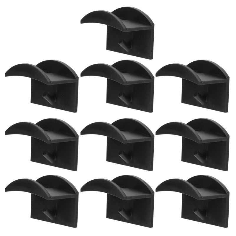 Adhesive Hat Hooks: 10Pcs Invisible Curved Design - No Damage Hat Shape, Easy Stick Wall Hat Storage Solution for Hat Collection, Headphones and Small Pendants - Image 1