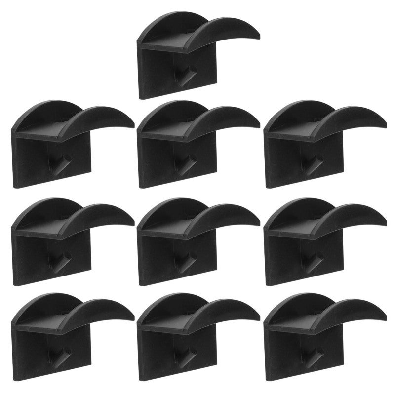 Adhesive Hat Hooks: 10Pcs Invisible Curved Design - No Damage Hat Shape, Easy Stick Wall Hat Storage Solution for Hat Collection, Headphones and Small Pendants - Image 3