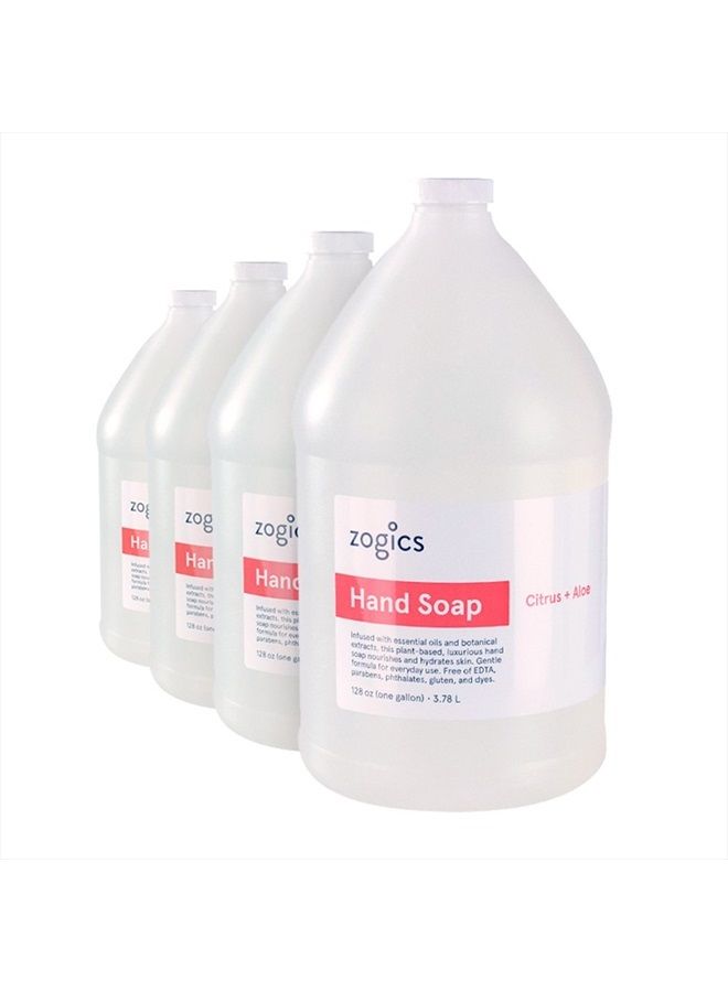 ZOGICS Hand Soap, Citrus + Aloe Scented Hand Soap (4 Gallons/Case) - Image 1