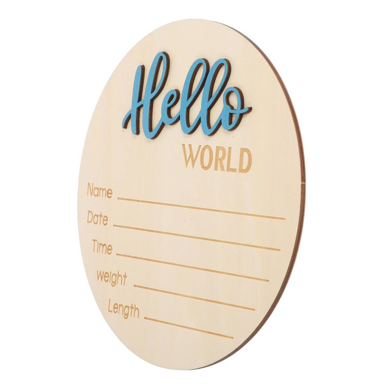 Personalized Wooden Round Birth Announcement Sign For Newborn Photography And Baby Shower Decor - Image 2