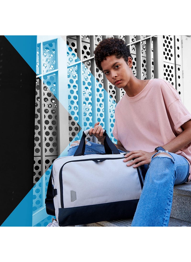 BAGSMART BAGSMART Weekend Bag Travel Duffle Bag Expandable Overnight Bag AntiTheft Carry Bag with Shoe Pocket Grey  - Image 2