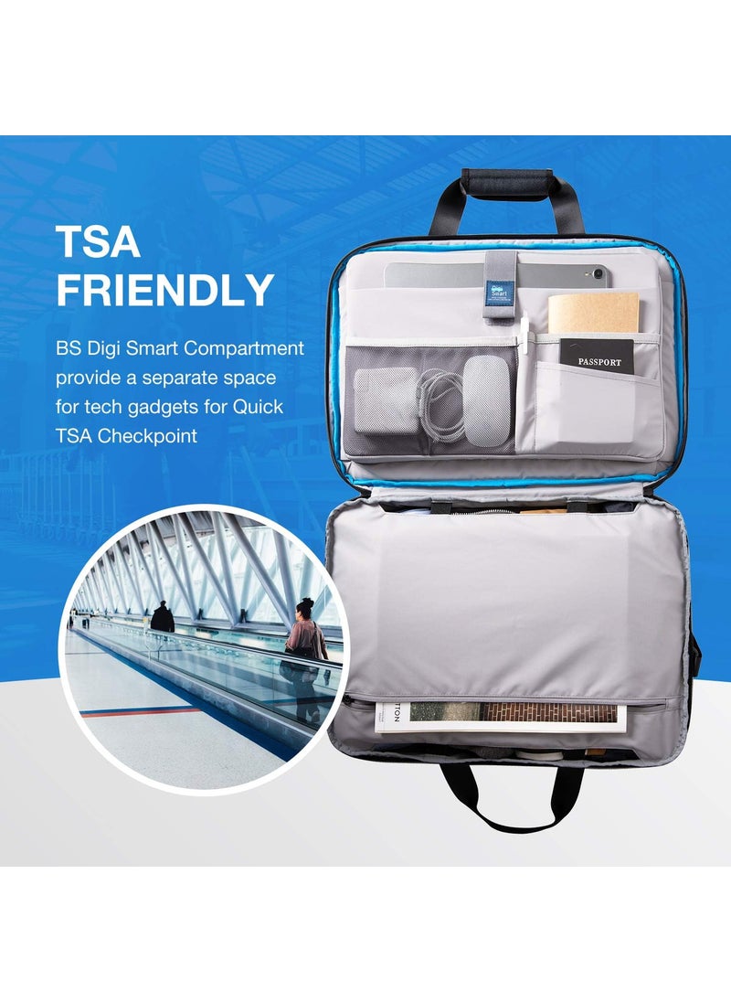BAGSMART BAGSMART Weekend Bag Travel Duffle Bag Expandable Overnight Bag AntiTheft Carry Bag with Shoe Pocket Grey  - Image 3