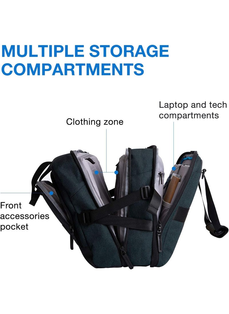 BAGSMART BAGSMART Weekend Bag Travel Duffle Bag Expandable Overnight Bag AntiTheft Carry Bag with Shoe Pocket Grey  - Image 5