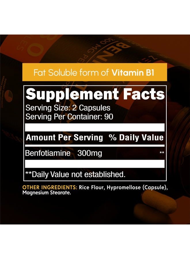 ZENAVEA Benfotiamine 300mg - Blood Sugar Regulation Supplement - Vegan, Non-GMO, Gluten Free - 6 Month Supply - Image 2