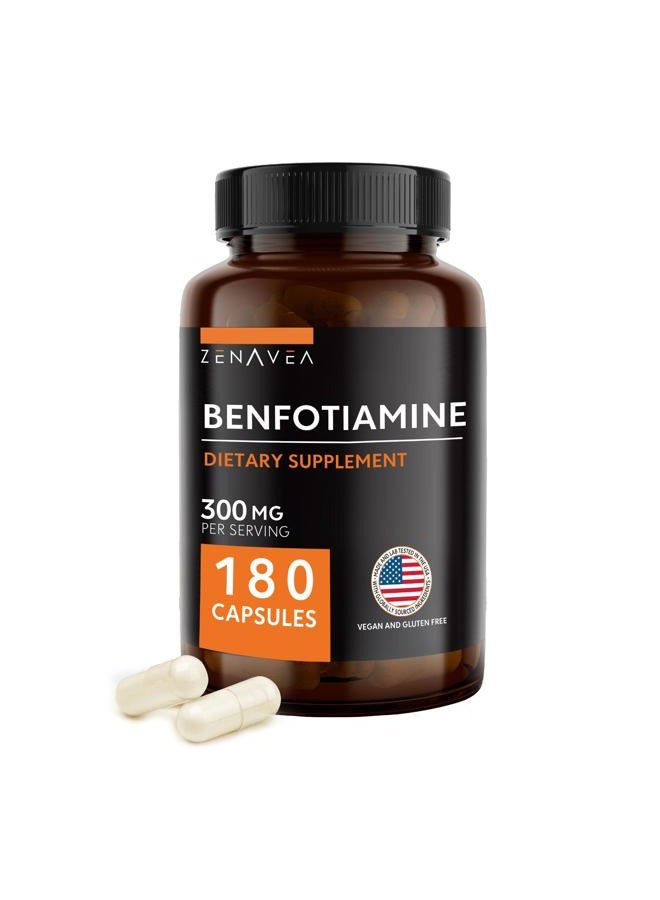 ZENAVEA Benfotiamine 300mg - Blood Sugar Regulation Supplement - Vegan, Non-GMO, Gluten Free - 6 Month Supply - Image 1