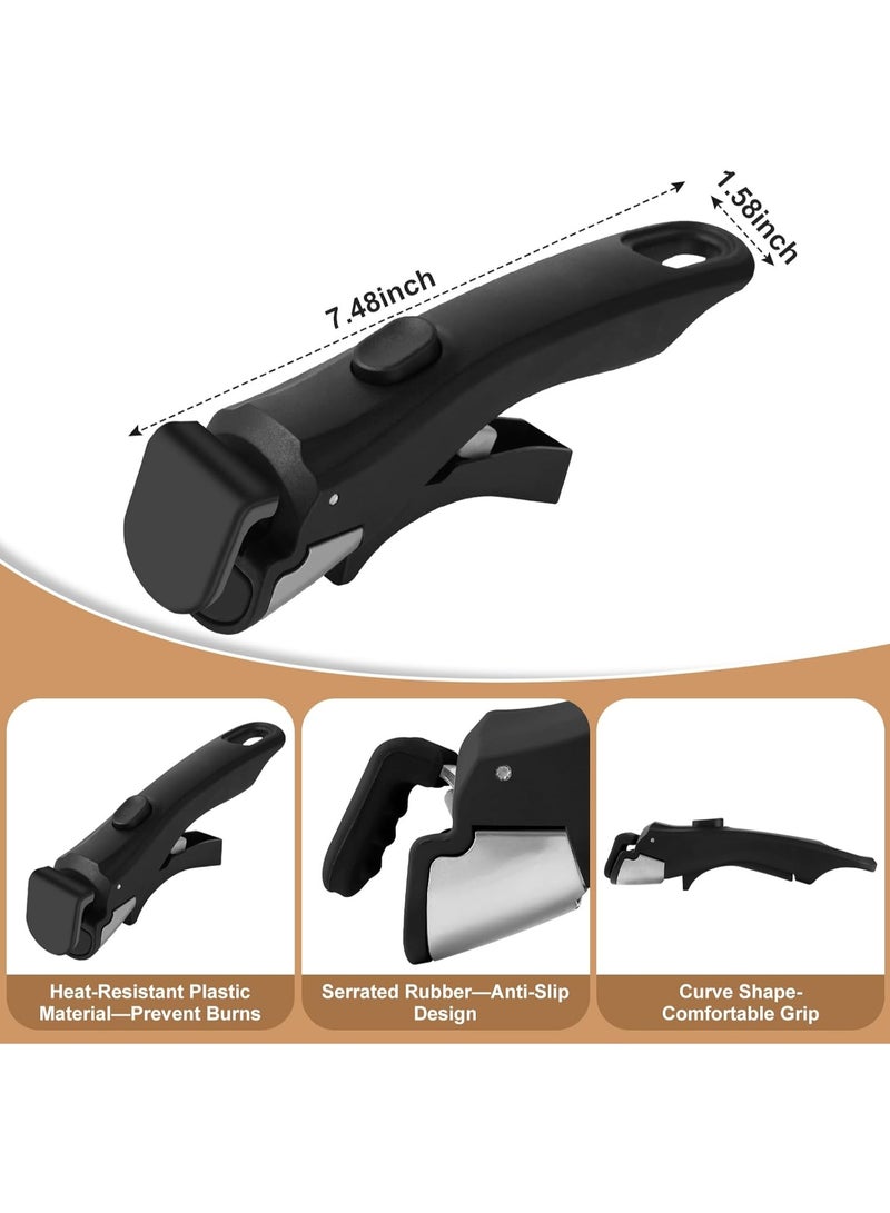 Bukela Removable Handle for Pots and Pans Black - Universal Detachable Pan Handle - Heat-Resistant Plastic, Stainless Steel, Silicone - Black - Image 2